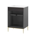 thumbnail image 4 of Modway Awaken 24" Solid Wood and MDF Bathroom Vanity in White/Black, 4 of 7