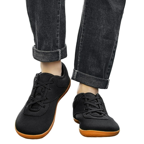 Mens Wide Toe Zero Drop Barefoot Fashion Sneakers Walking Shoes Comfortable Casual Driving Running Flats