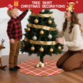 thumbnail image 5 of 30 Inch Christmas Tree Skirt – Velvet Plush Tree Mat, Soft Thickened Polyester with Red Ties, Single-Sided Printing, Available in 30in/36in/48in, Perfect for Holiday Xmas Tree Decoration, 5 of 7