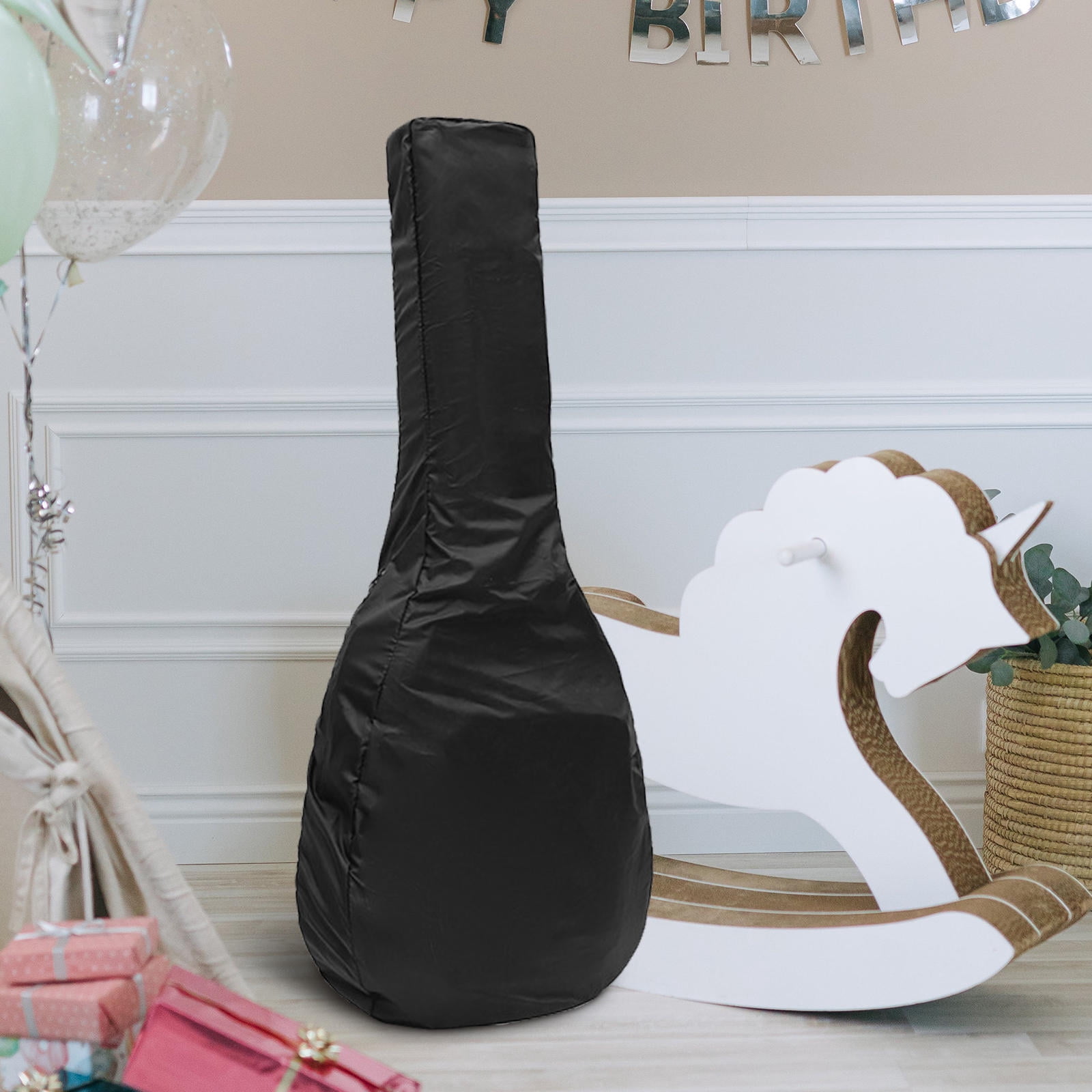 FOMIYES Professional Outdoor Guitar Bag in Black Oxford Cloth for Acoustic Instrument Storage