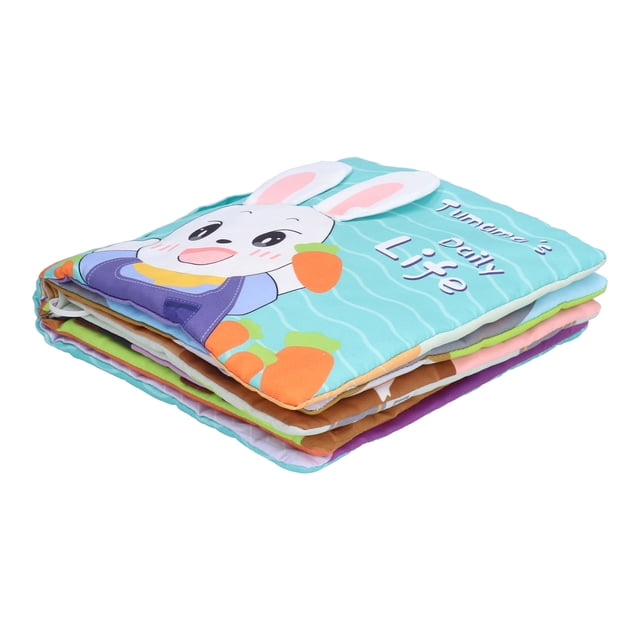 Libro de cuentos de tela suave para bebés, libro de tela suave para bebés, libro de tela suave para bebés, diseño fácil de usar