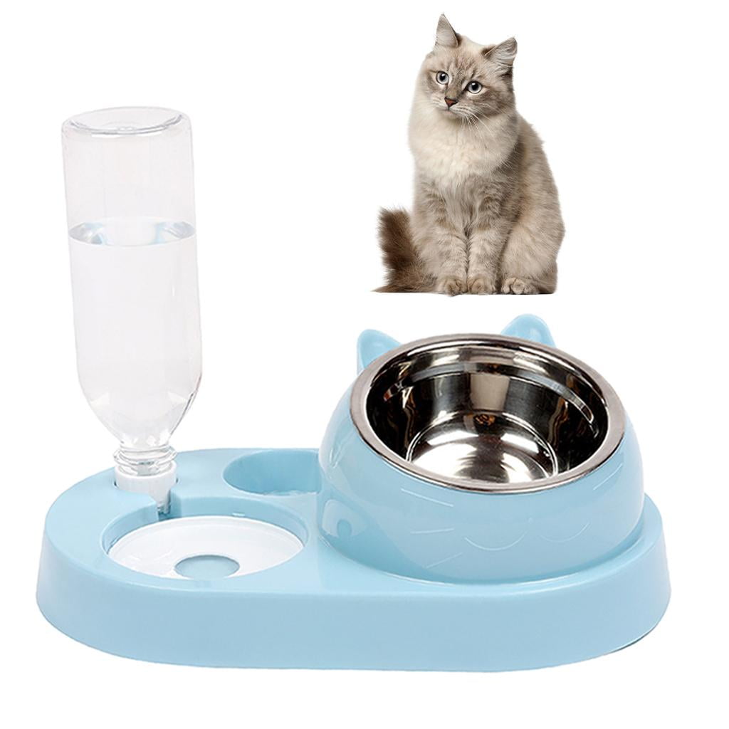 double puppy Bowls Water and Food Bowl Set with Moveable Stainless Bowl Automatic Water Dispenser Bottle Pet Feeder for Small dogs