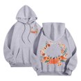 thumbnail image 2 of WFJCJPAF 2025 New Thanksgiving Plus Size Tops,Women Print Long Sleeve Loose Fashion Pullover Hoodies Tops Sweatshrits,Thanksgiving Tops for Women - Gray XXL, 2 of 3