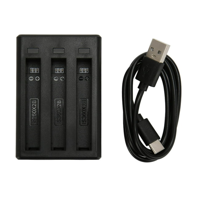3 Channel Battery Charger Smart Safe Fast Battery Charger Hub with LED Indicator for Insta360 ONE X2 Camera