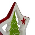 thumbnail image 4 of Northlight 7" White and Red Christmas Tree in a Star Tabletop Decoration, 4 of 4