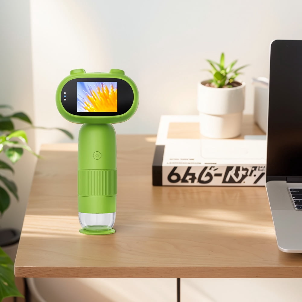 Microscopio Portátil Para Niños Con Pantalla IPS De 2 Pulgadas, 1000x, 500W Píxeles, Recargable 400 MAh, Toma Fotos Y Vídeos