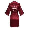 thumbnail image 2 of Elvqul Womens Robe Satin Silk Robes for Women Plus Size Long Red Spa Sleepwear Robe, 2 of 3