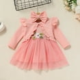 thumbnail image 2 of OBEEII Floral Girls Dress Infant Toddle Girl Clothes Sleeveless Dressy Dresses and Long Sleeve Cardigan Outfits Set, Pink Size 3M-3T, 2 of 9