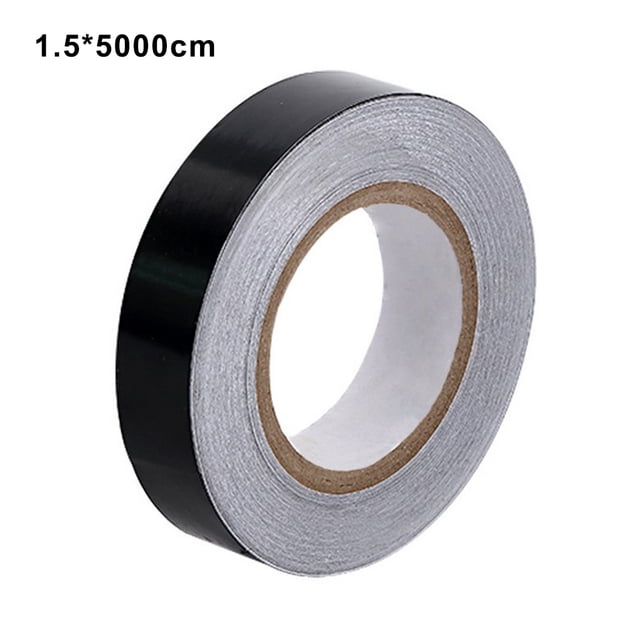0,5/1/2*5000cm, tira adhesiva plateada/dorada para azulejo de suelo, pegatina de costura, cinta impermeable para sellar paredes, cinta de lámina Decoración del hogar Negro brillante 1.5*5000 cm Bewildely HA006732-09B