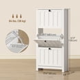 thumbnail image 3 of HOMCOM Armoire à Chaussures Étroite avec 3 Tiroirs Basculants, Armoire de Rangement pour Chaussures, Blanc, 3 of 10