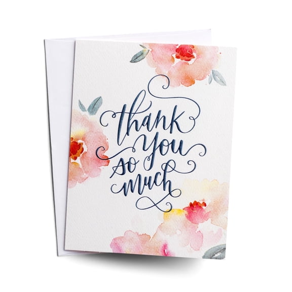 DaySpring Thank You So Much - Studio 71 Floral Thank You Cards and Envelopes, 3 count
