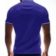 thumbnail image 3 of Blusa y camisa de manga corta con cuello vuelto para hombre, informal, lisa, de manga corta, con botones y cuello vuelto, de poliéster., 3 of 8