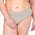 thumbnail image 5 of Women's Cottonique W22200 Latex Free Organic Cotton Brief Panty - 2 Pack (Melange Brown 5), 5 of 5