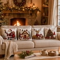 thumbnail image 4 of 2026 Christmas Indoor Home Decor 4 Pack Christmas Decorative Throw Pillow Covers Stereo Embossed Holiday Cushion Slipcovers Pillow Cases With Hidden Zipper For Sofa, 4 of 6