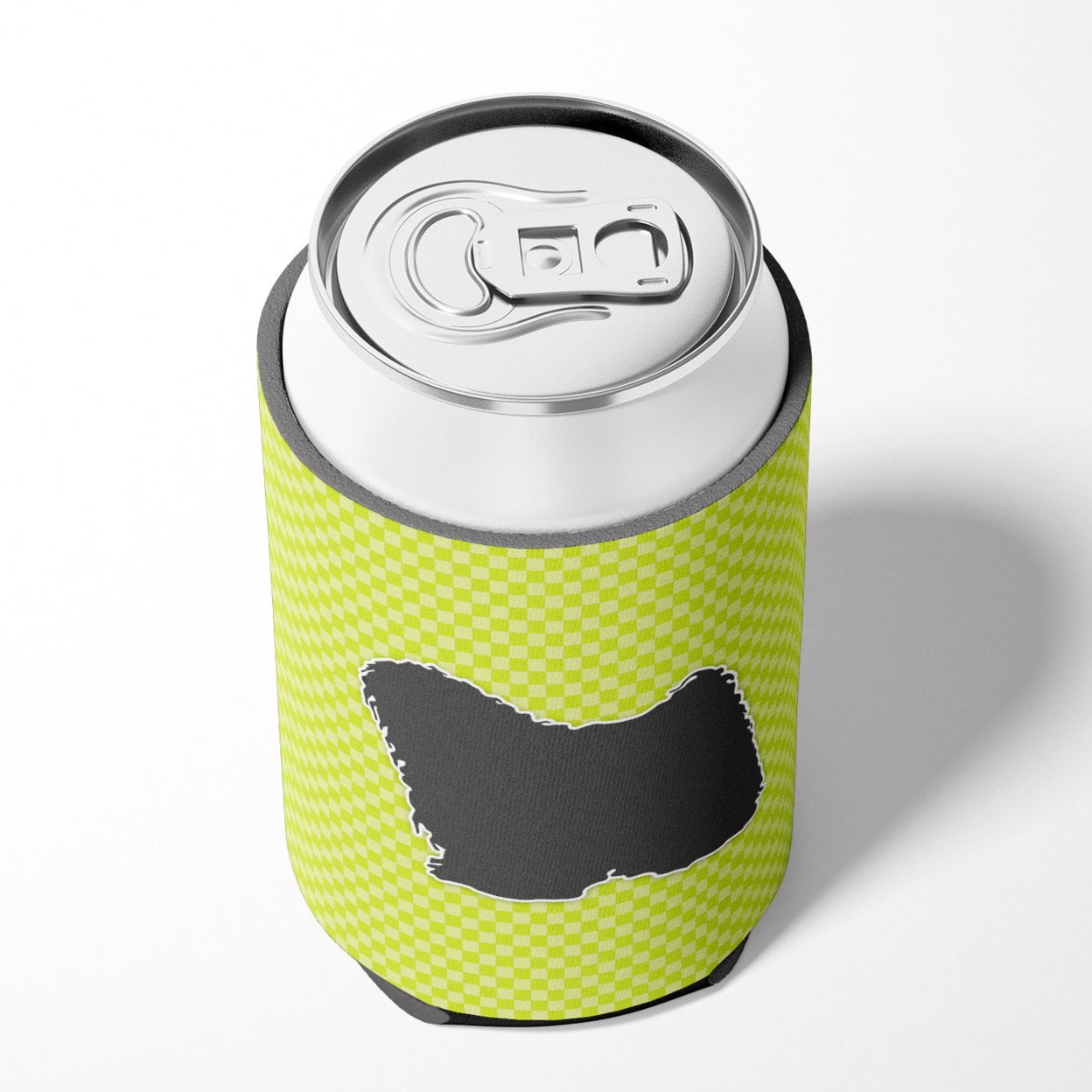 Puli Checkerboard Green Can or Bottle Hugger