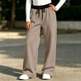 thumbnail image 5 of NAISIBABY Girls Sweatpants, Elastic Waist with Pockets Casual Comfortable Pants Brown Size 15, 5 of 7