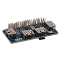 thumbnail image 4 of 4 Ports USB HUB HAT For 3 / 2 / Zero W Extension Board USB To UART For Serial Debugging Compatible With USB2.0/1.1, 4 of 5