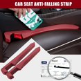 thumbnail image 7 of Car Seat Gap Filler 2 Pack, in Between Car Seat Catcher Red Car Accessories Interior Seat Gap Fillers with Seat Belt Holes car Gap Strip Stop Cellphone Wallet Keys Coins from Dropping…, 7 of 7