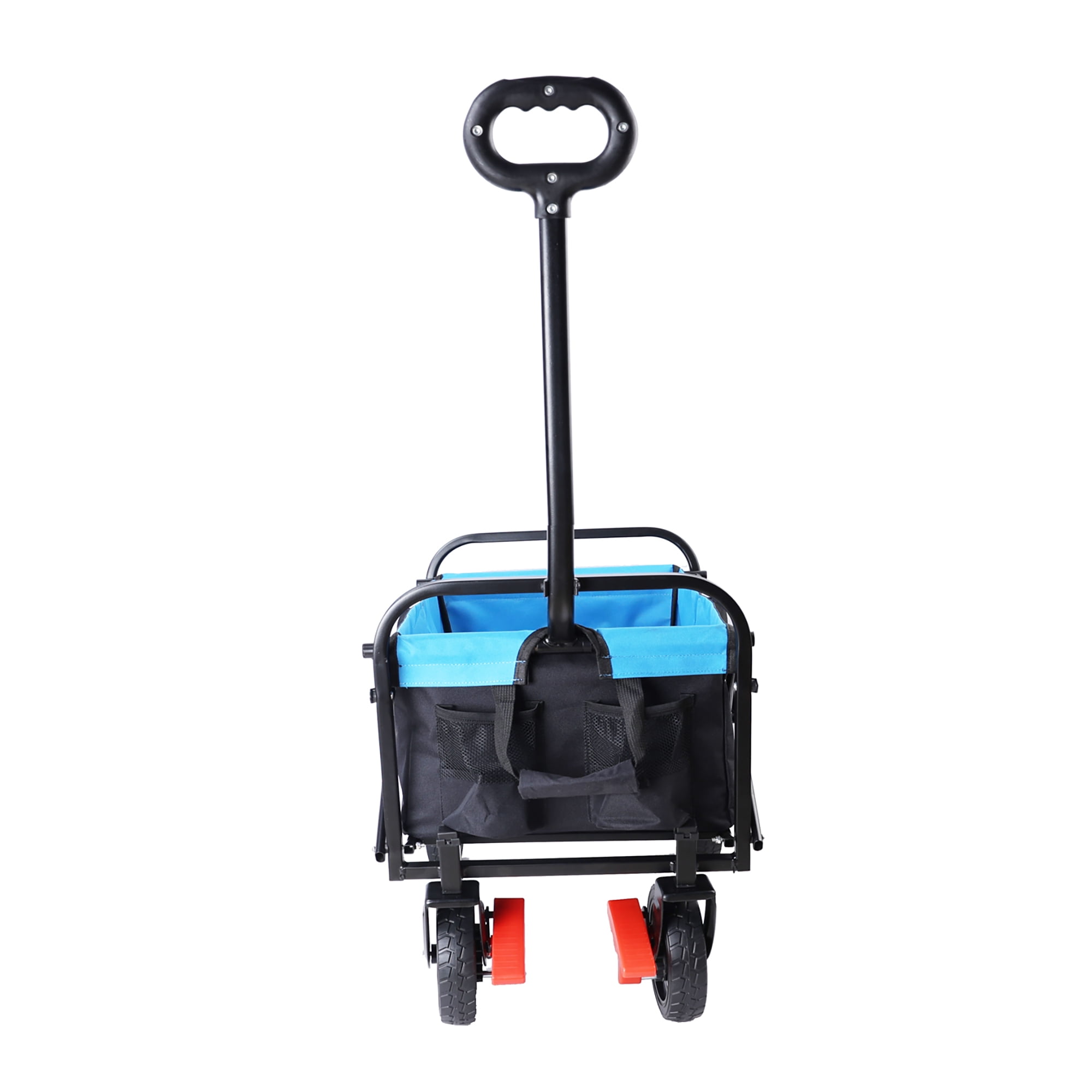 Aimee Lii Folding Wagon Cart, Beach Wagon with Wheels for Sand, Portable Wagon, Blue Aimee Lii Folding Wagon Cart, Beach Wagon with Wheels for Sand, Portable Wagon, Blue