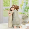 thumbnail image 6 of Mother and Daughter Statue Sculpted Resin Craftsmanship Gift for Mom Birthday Mothers Day Anniversary Handmade Home Decor Bedroom Shelf Ornament 5.5 x 3.2 Inches, 6 of 7