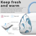 thumbnail image 3 of Insulated Lunch Bag Women, Reusable Blue Sea Horse Tote Lunch Box, Leakproof Cooler Lunch Bags for Work Office Travel Picnic, 3 of 4