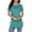 Lake-Blue, variant on Fantaslook Short Sleeve T Shirts for Women Crew Neck Side Split Tunic Tops Casual Summer Shirts