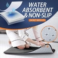 thumbnail image 2 of Walensee Memory Foam Bath Rug, 20"x24", Black, U Shaped Non Slip Bathroom Mat, Machine Wash, 2 of 7