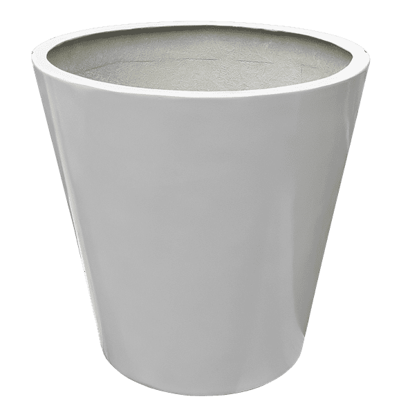 Maceta de Fibra de Vidrio Mod. Glass Grande Blanco FibraFormas Fibraformas de México Glass Grande Blanco
