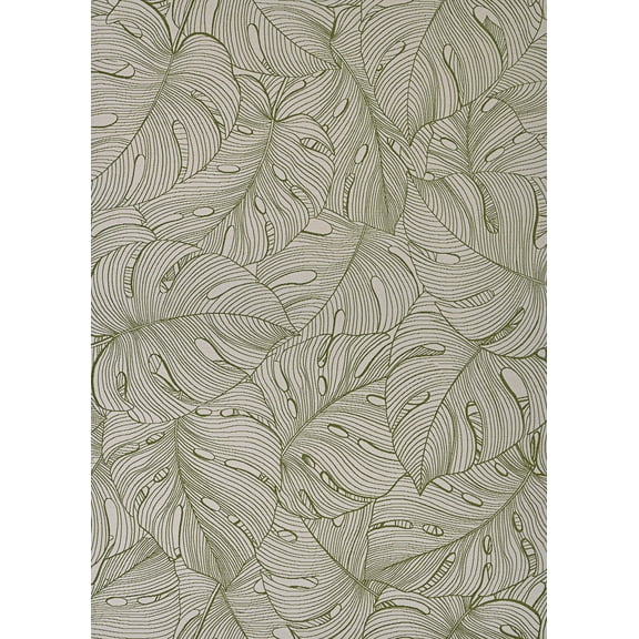 Couristan Castille Palma 5'3" x 7'6" Fern Indoor/Outdoor Rug