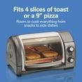 thumbnail image 5 of Hamilton Beach 4 Slice Countertop Toaster Oven with Easy Reach Roll-Top Door, Bake, Broil & Toast Functions, Silver, 5 of 10