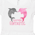 thumbnail image 4 of Inktastic You're Flippin' Fintastic Dolphins Girls Baby Dress, 4 of 5