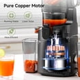 thumbnail image 4 of Sunmaki 5.11" Juicer Machines, 150W Cold Press Juicer for Fruits and Vegetables, 80 RPM Quiet & Easy to Clean, High Juice Yield,Black, 4 of 15