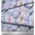 thumbnail image 2 of Soimoi Cotton Voile Fabric Floral & Sketch Fruits Print Fabric by Yard 56 Inch Wide, 2 of 3