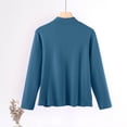thumbnail image 4 of Sevevn Women's Fashion Casual Round Neck Internal Construction Solid Color Shirt Long Sleeve Top Green XXL Savings Up to 30% Off, 4 of 7