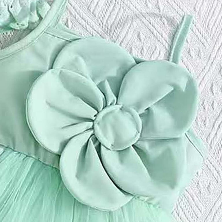 Baby Dress Toddler Baby Girls' Summer Floral Strappy Dress and Solid  Cardigan 2 Piece Set Dress for Girls Green 9 Months-12 Months - Walmart.com