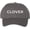 Chacoal/White, variant on Clover Text Embroidered Baseball Cap | St. Patricks Day Structured Hat (Black/White)