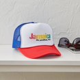 thumbnail image 4 of CafePress - Jamaica No Problem Tri - Trucker Hat - Polyester Foam Front and Nylon Mesh Weave Back, 4 of 10