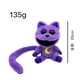 thumbnail image 1 of Criaturas sonrientes, serie de animales de terror, muñeco de gato morado, muñeco de peluche, 1 of 5