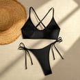 thumbnail image 5 of Swimming Suits for Women, Womens Bathing Suits, Bathing Suit for Women 2 Piece, Women Halter Bikini Set - Two Piece Triangle Swimsuit Tie Bathing Suit 2026 Cute Swimwear, Black L, 5 of 6