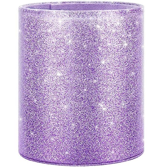 Makeup Brushes Holder Pen Holder Cylinder Simple Design Decoration Storage Holder Purple 9.70X7.50X7.50CM Stationery Storage 1Set