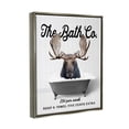 thumbnail image 4 of Stupell Industries Vintage Bathtub Moose Animals & Insects Painting Gray Floater Framed Art Print Wall Art, 17 x 21, 4 of 10