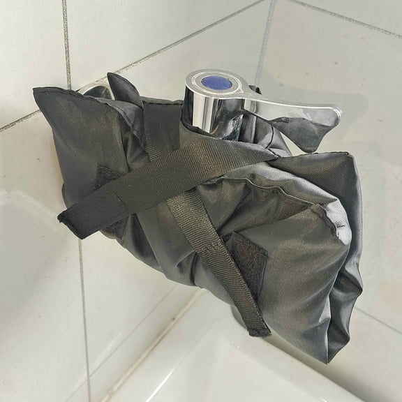 cpengpj Reusable Black Cloth Outdoor Faucet Cover for Winter Freeze Protection, 5-Layer Insulated Design with Thick Durable Material, Easy Installation Spigot Protector (26x18cm)