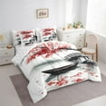 thumbnail image 3 of Homewish Red Cherry Blossoms Bedding Comforter Set 7-Piece for Adult, Tokyo Lake King Bedding Sets, Vintage Japanese Style Reversible Bed Sheets, Ultra Soft Bedroom Decor, 3 of 7