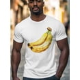 thumbnail image 2 of Banana Men's T Shirts Fruit T-Shirt for Men Crew Neck Tees Cotton Tops, White, 2XL, 2 of 7