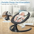 thumbnail image 4 of Baby Swing for Infant, Caveen Electric Bluetooth Music Bouncer Rocker with 5 Sway Modes, 3 Timing, Black, 4 of 12
