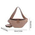 thumbnail image 3 of Bolsa cruzada para exteriores de mujer y cintura deportiva, bolso ligero de hombro de PU para viajes, senderismo, escuela y uso diario, 3 of 6