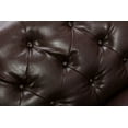 thumbnail image 6 of 78inch PU Leather Sofa, Mid-Century Modern Button Tufted Couch with 2 Pillows and Armrest, 3-seater Sofa for Living Room Bedroom Office, Brown, 6 of 7