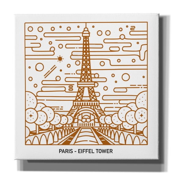 Epic Graffiti 'Paris - Eiffeltower' by Andreas Magnusson Canvas Wall Art, 12" x 12"