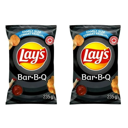 Lay's Bar-B-Q Flavored Potato Chips, 220g (2 Pack)