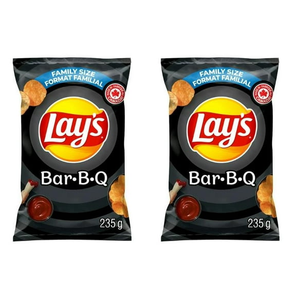 Lay's Bar-B-Q Flavored Potato Chips, 220g (2 Pack)